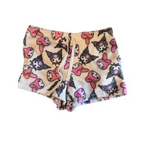 Kuromi  & My Melody Fleece Shorts Size Medium